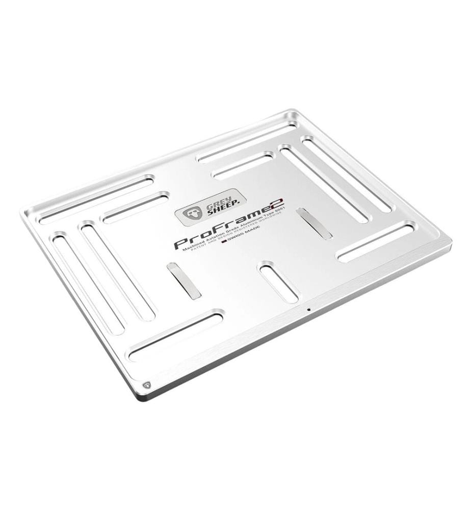 GREY SHEEP. - Supports de plaque dimmatriculation ProFrame 2, Phantom Silver