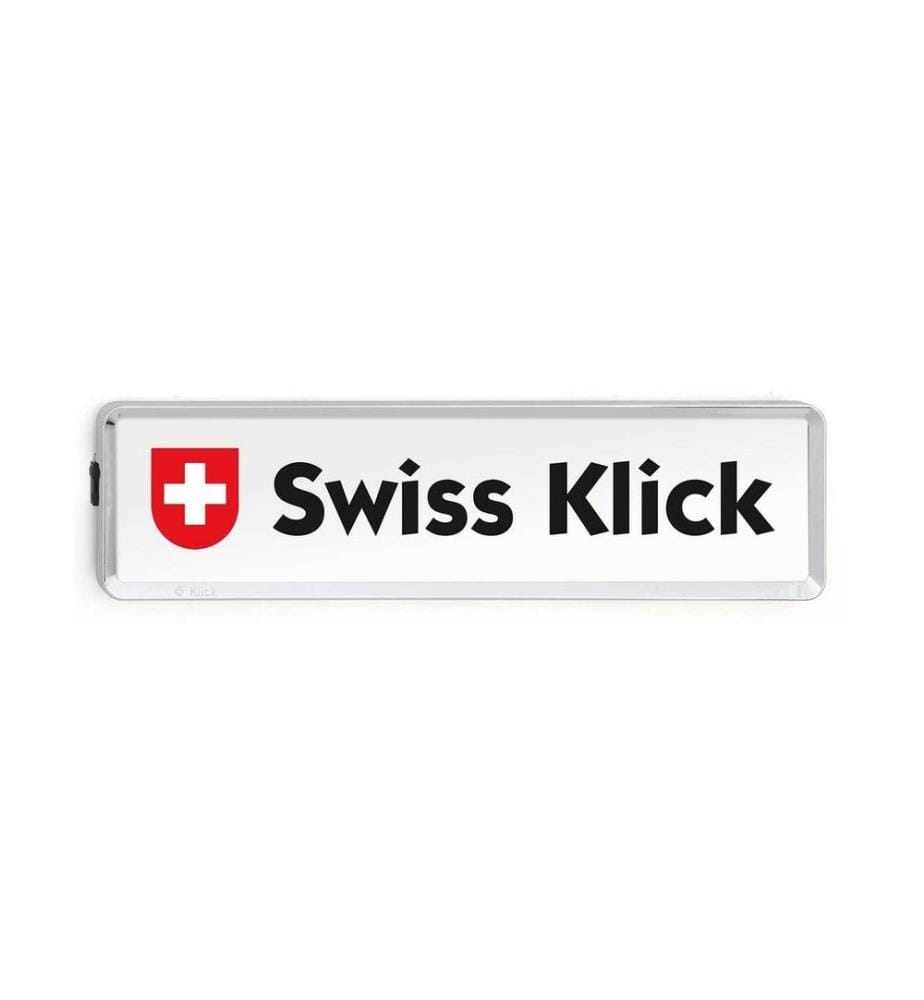 Swiss Klick - Supports de plaque dimmatriculation En longueur Face arrière, Chrome brillant