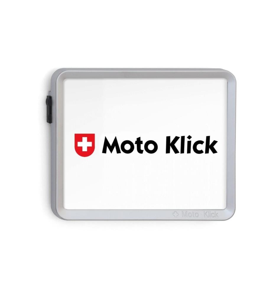 Swiss Klick - Supports de plaque dimmatriculation Moto Chrome mat
