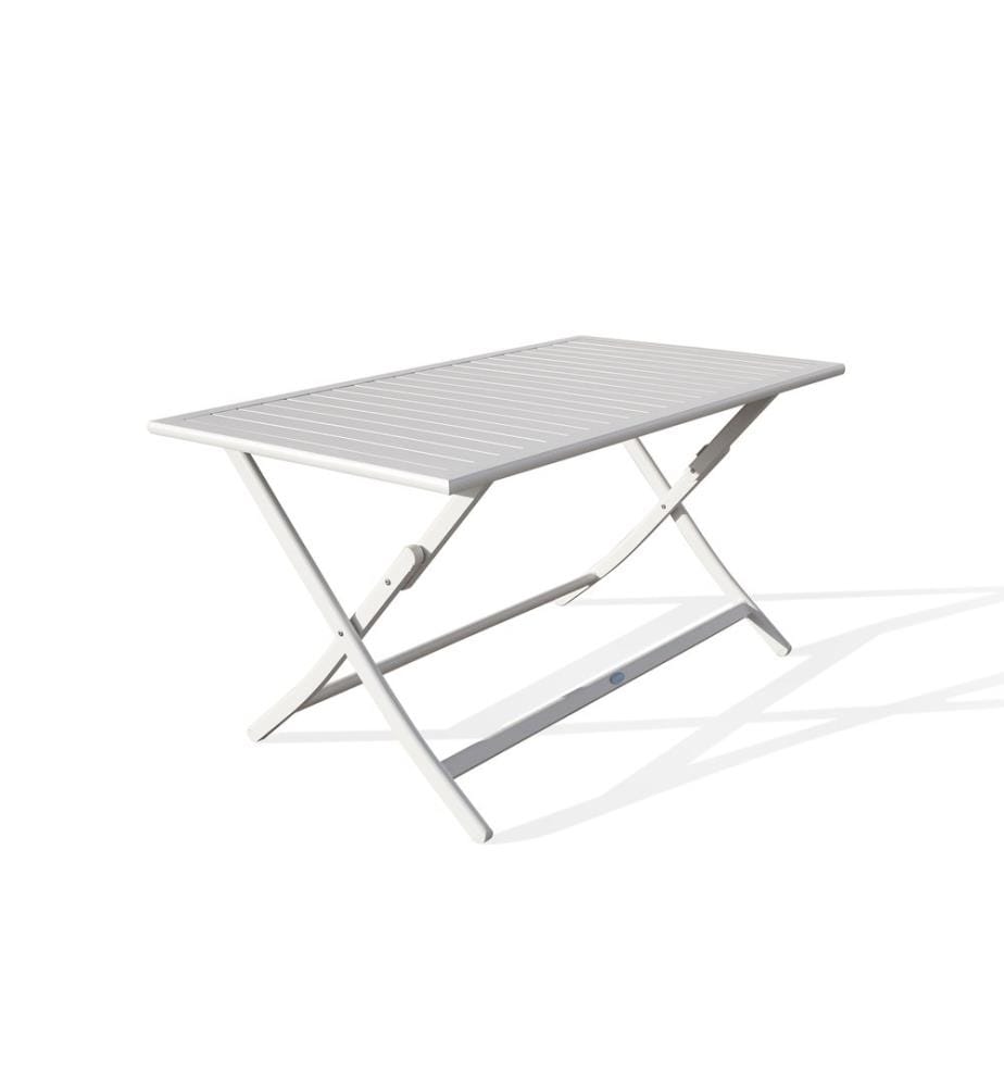 Table de jardin MARIUS (140x80 cm) pliante en aluminium