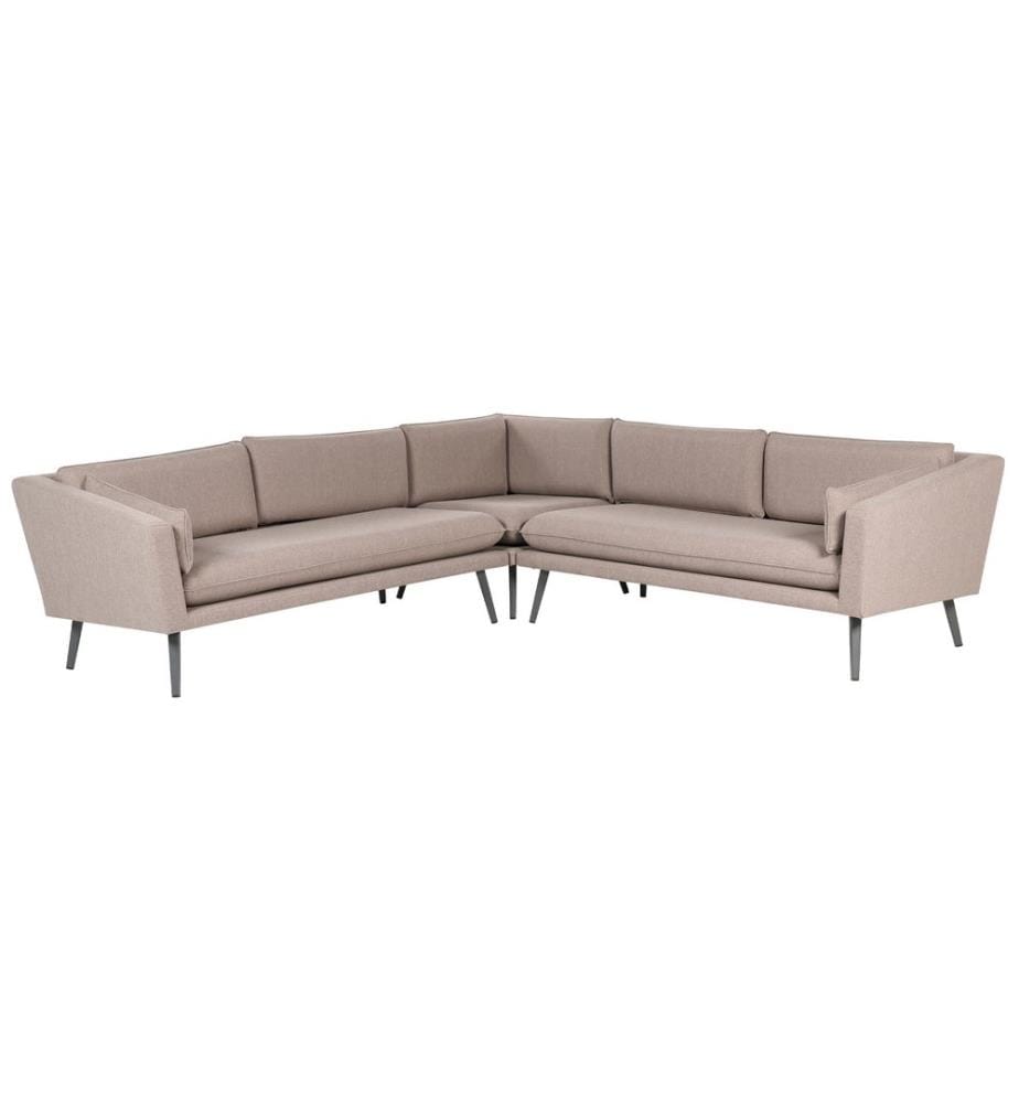 Canapé d'angle de jardin 5 places LORETELLO Beige