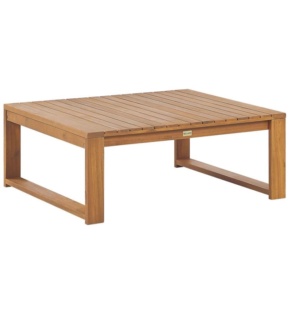 Table basse de jardin TIMOR 90 cm 75 cm Bois d'acacia certifié Marron clair