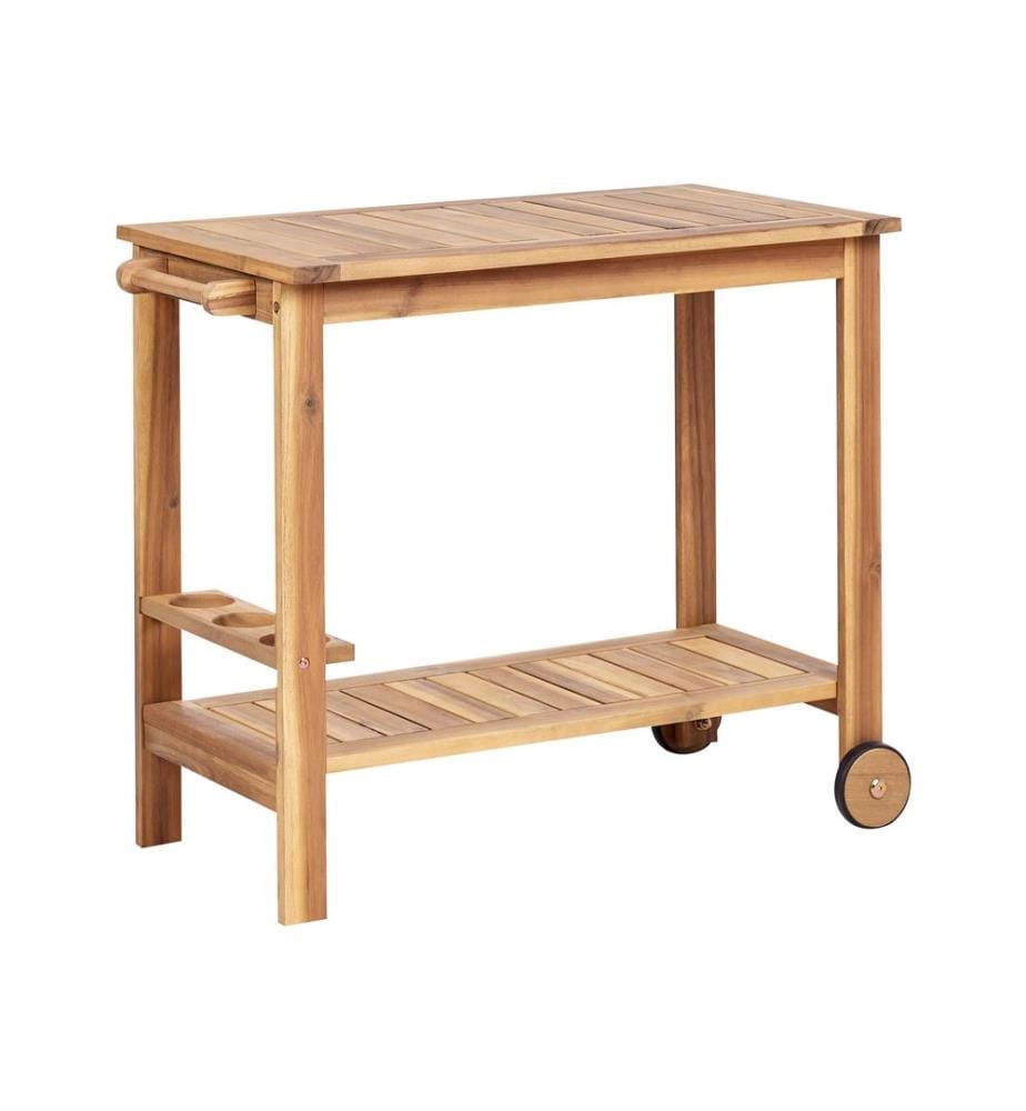 Chariot à boissons de jardin SASSARI II Bois d'acacia certifié Marron clair