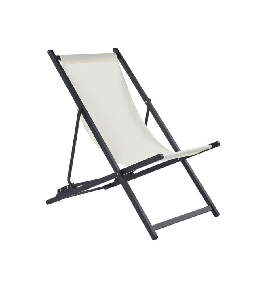 Chilienne pliante LOCRI II Métal Beige clair