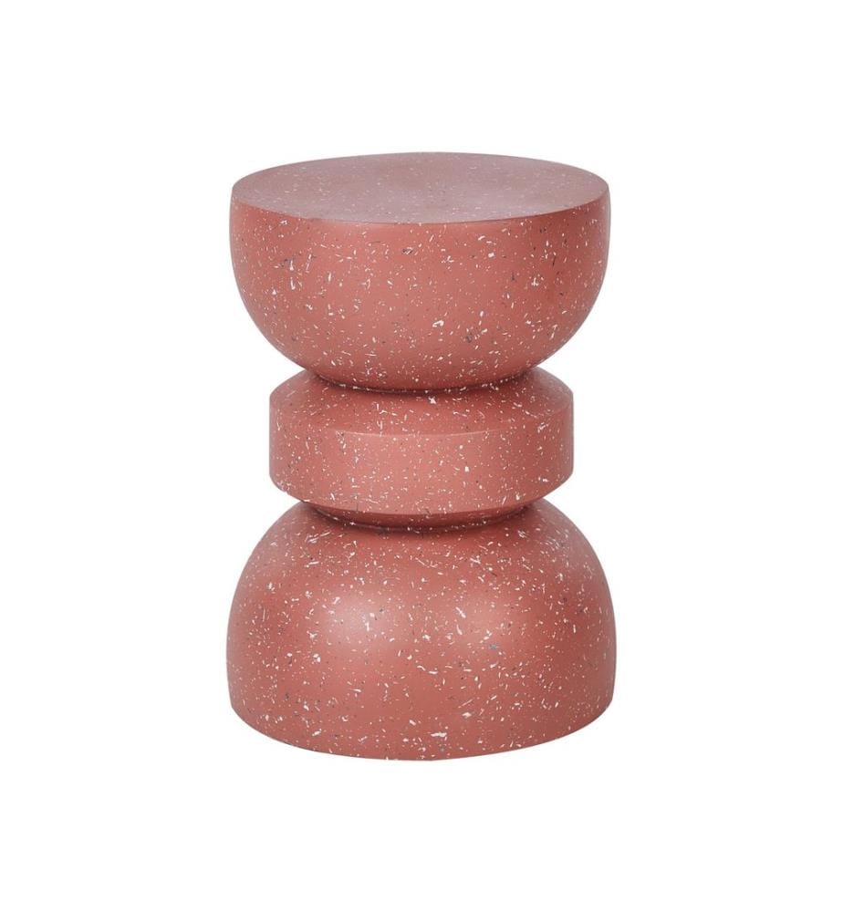 Table d'appoint FALIRO 37 cm 37 cm Terrazzo rouge