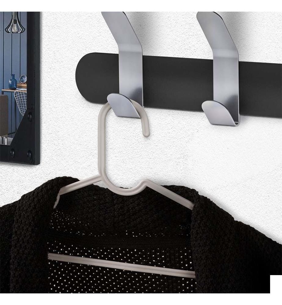 Set buanderie - 20 cintres + 30 pinces à linge - Gris