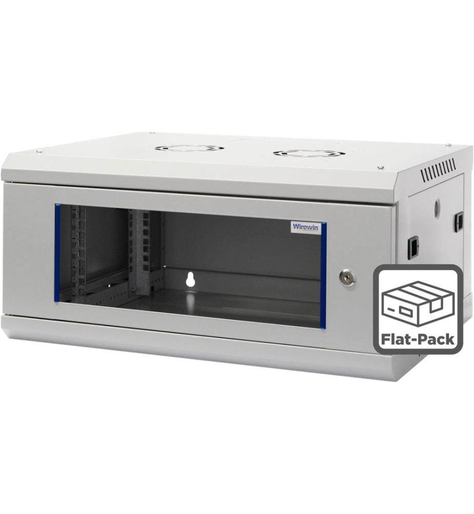 WIREWIN - Coffre de mur 600X450X4U Pro 3rd Gen 19 / 4HE / Flat-Pack