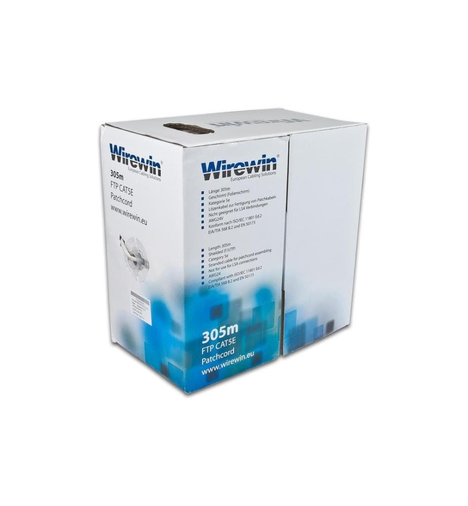 WIREWIN - Câble de renvoi VKBOX KAT5E PATCH Cat 5e, F/UTP, 305 m, Gris