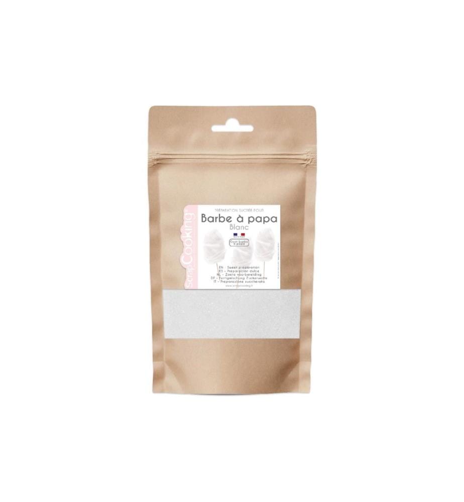 ScrapCooking - Mélange prêt à l'emploi Barbe à papa goût bonbon blanc 160 g