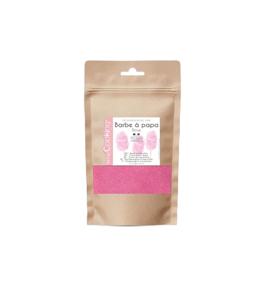 ScrapCooking - Mélange prêt à l'emploi Barbe à papa goût bonbon rose 160 g