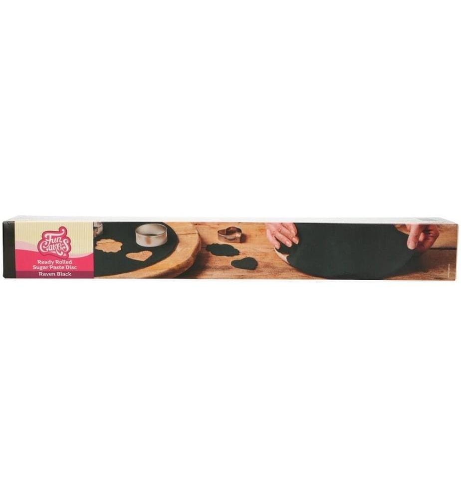 FUNCAKES - Couverture de fondant déroulée noir, 430g