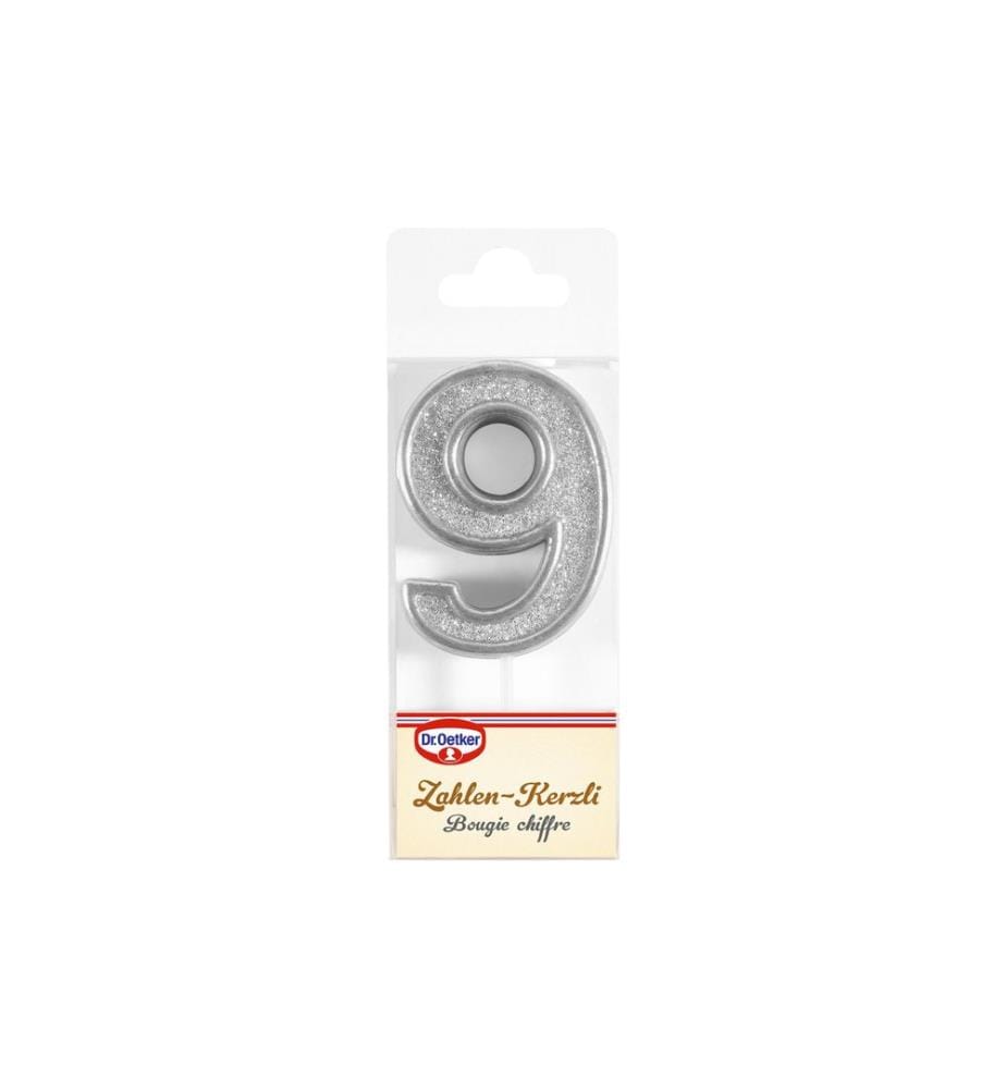 Dr. Oetker bougie chiffre 9 1 pièce