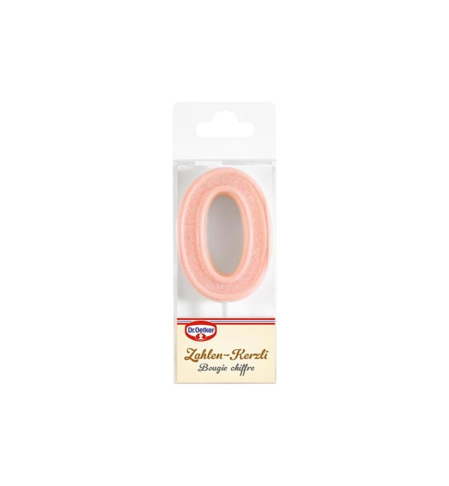 Dr.Oetker Bougie chiffre 0 1 pièce