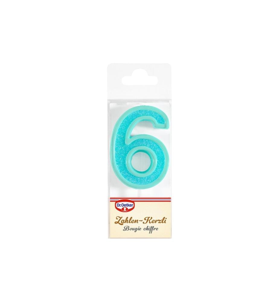 Dr.Oetker Bougie chiffre 6 1 pièce