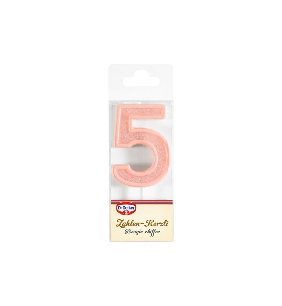 Dr.Oetker Bougie chiffre 5 1 pièce