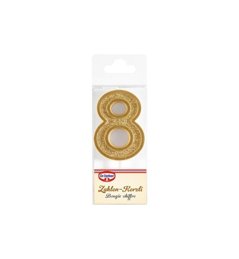 Dr.Oetker Bougie chiffre 8 1 pièce