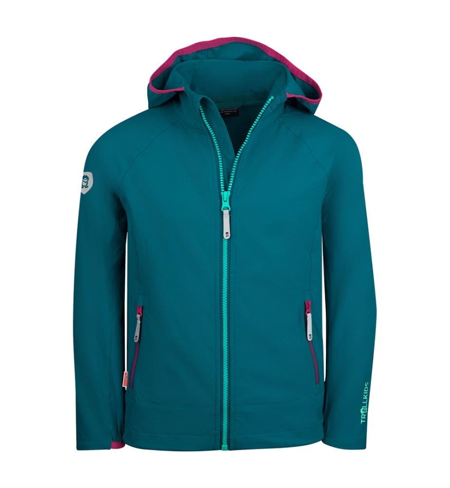 Veste Kvalvika pour filles - smaragd-pink