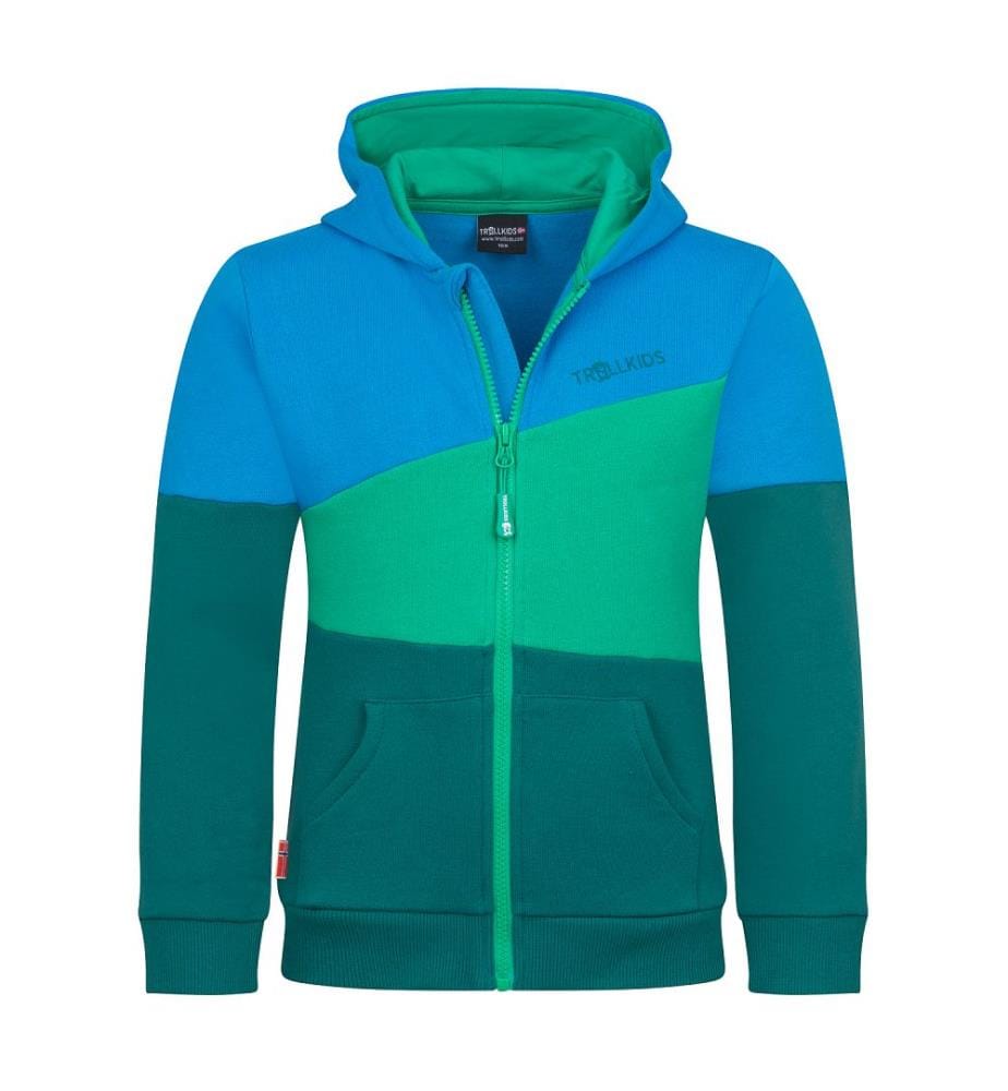 Pull Alesund - vert jungle et bleu dynamique