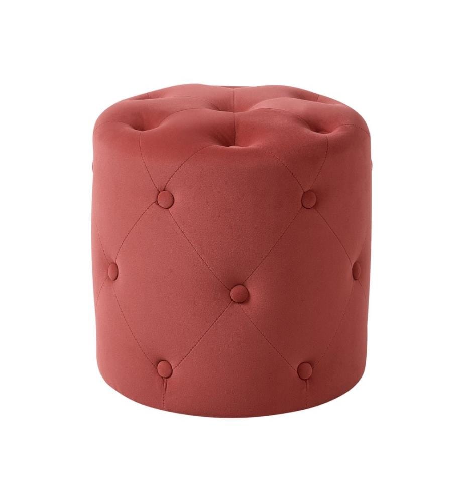 Pouf COROLLA Velours Corail