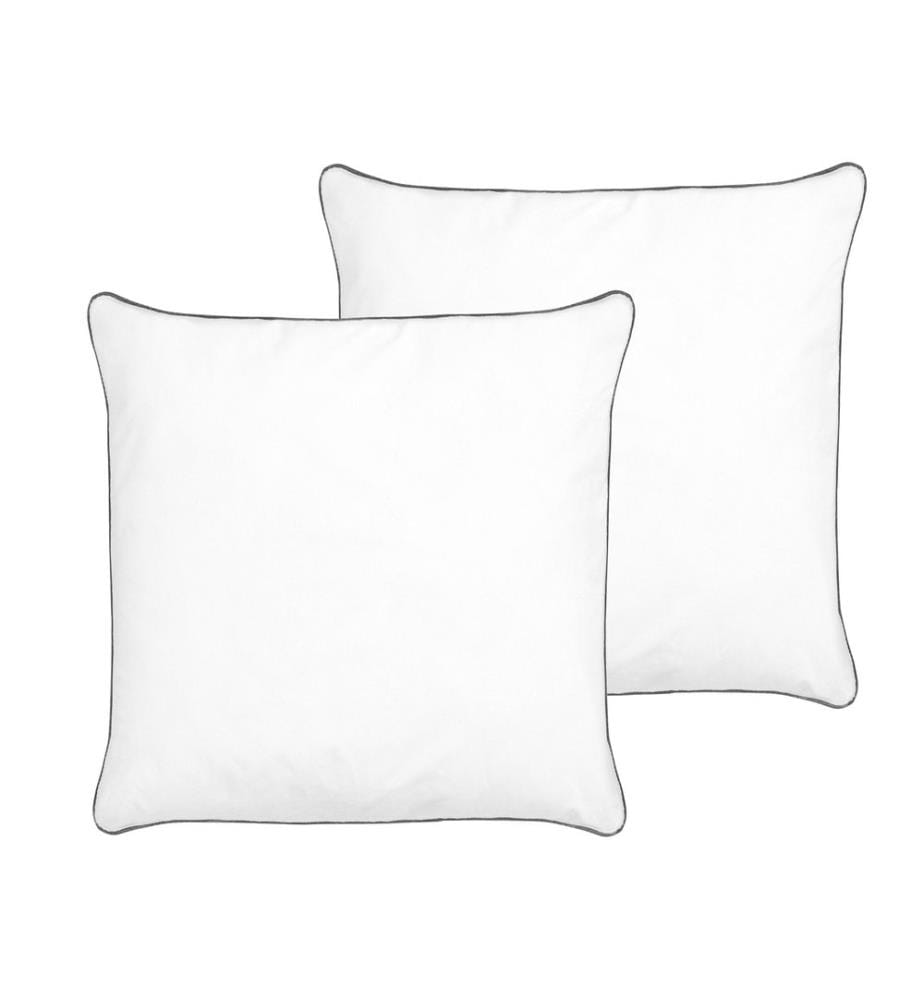 Lot de 2 oreillers PELISTER Bas Microfibre 80 x 80 cm Blanc