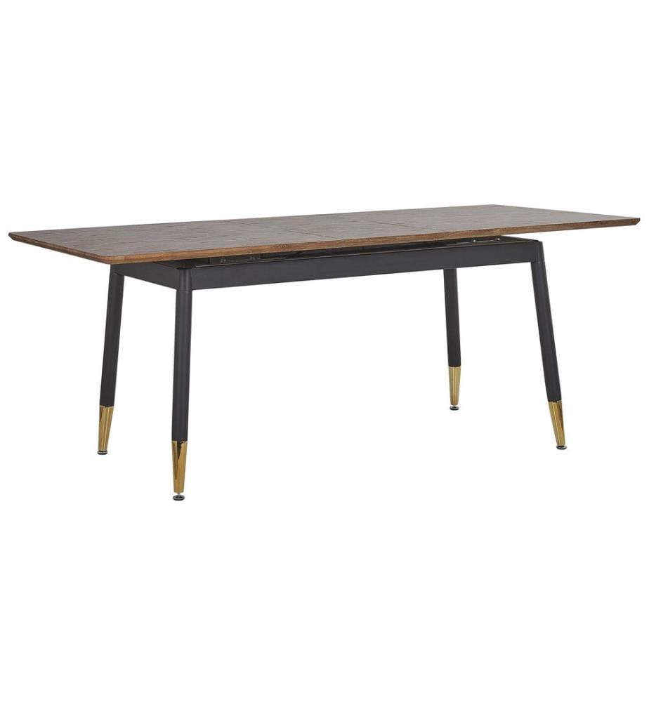 Table de salle à manger extensible CALIFORNIA Marron foncé 160/200 cm 90 cm