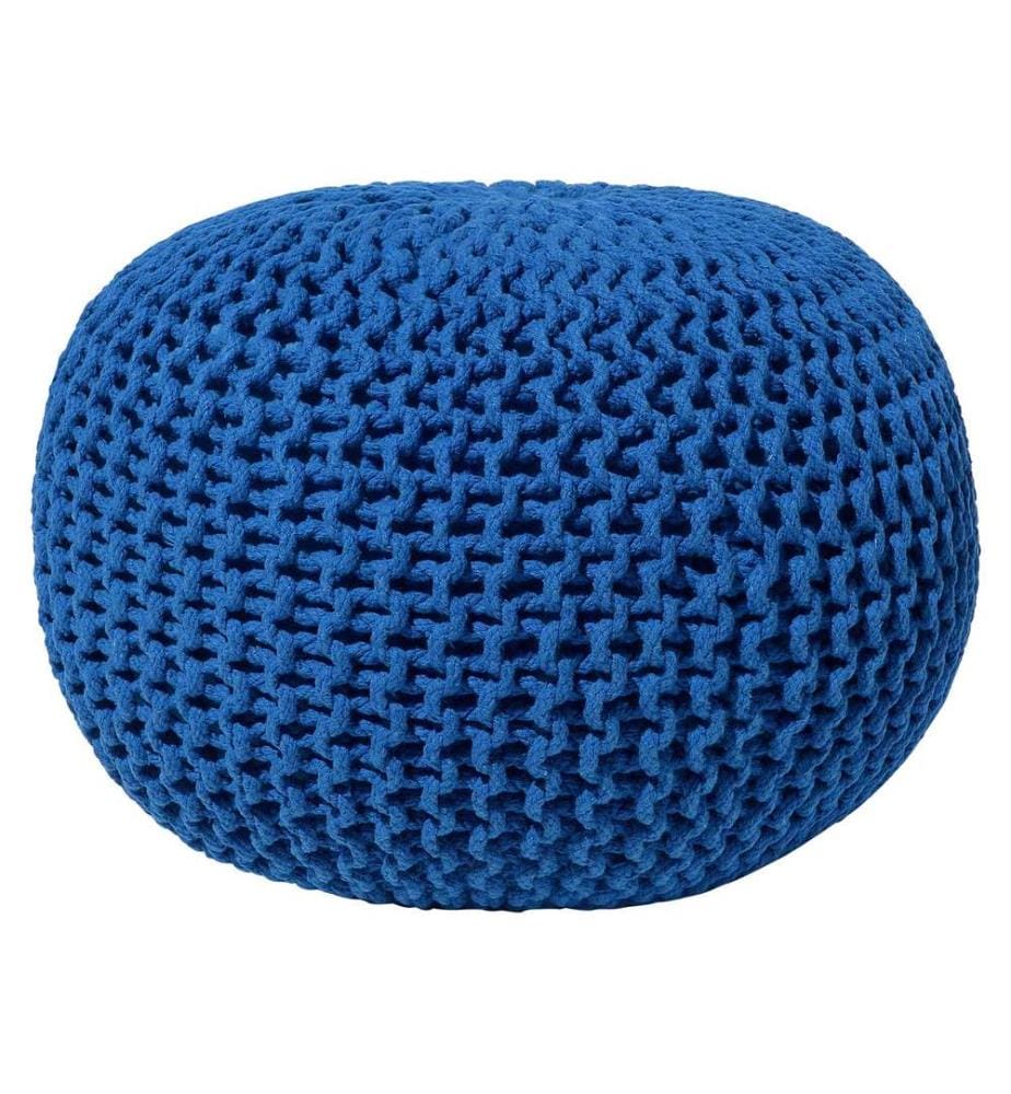 Pouf CONRAD Coton Bleu marine