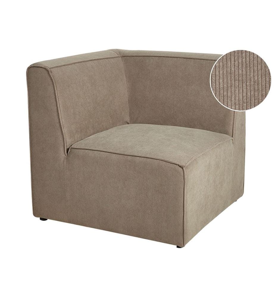 Module d'angle LEMVIG Velours côtelé Taupe