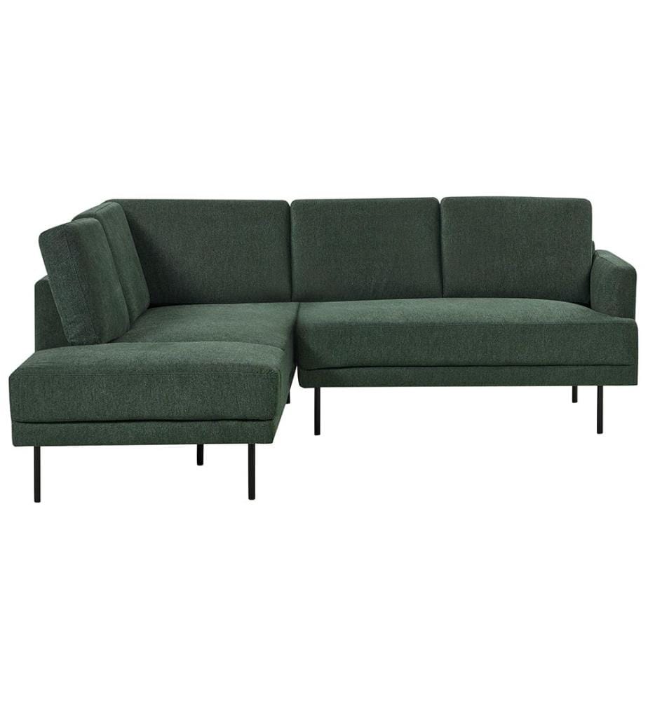 Canapé d'angle 4 places BREDA Tissu Vert foncé Côté droit