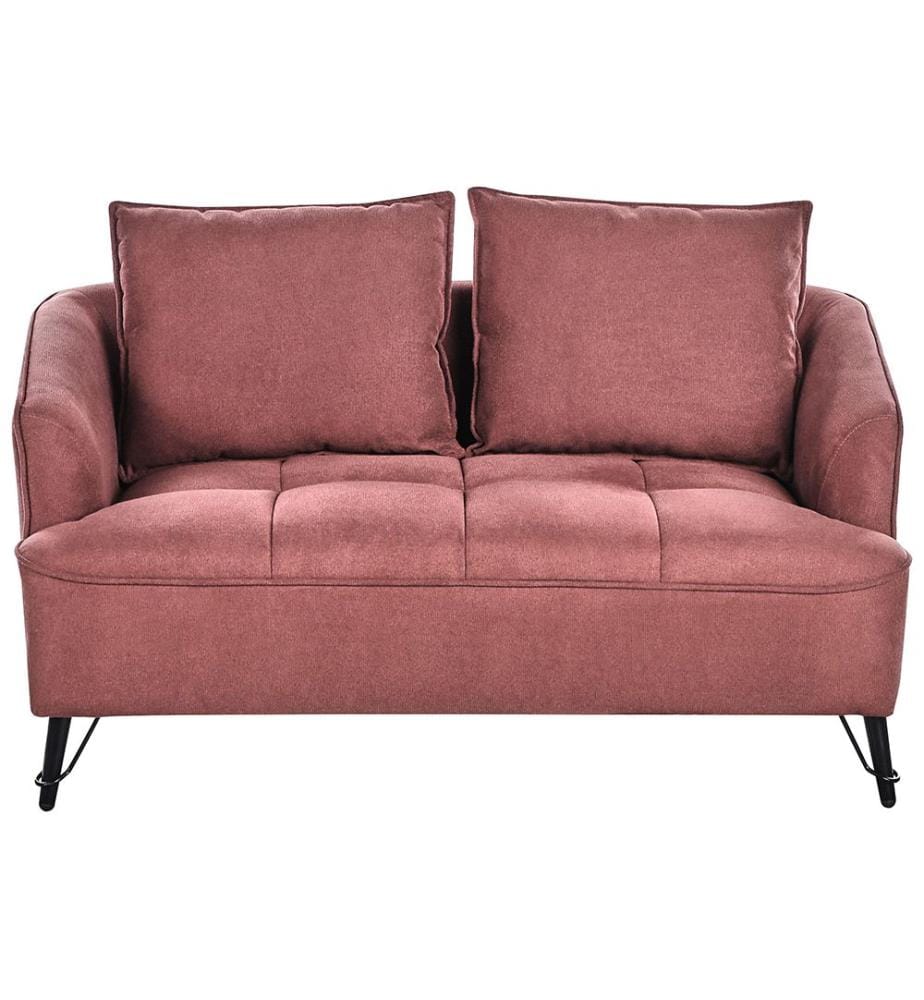 Canapé 2 places HOBRO Tissu Rouge Bordeaux