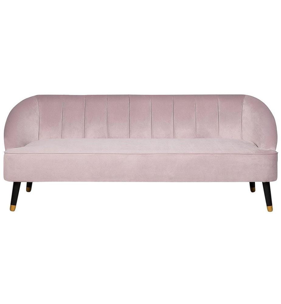 Canapé 3 places ALSVAG Velours Rose