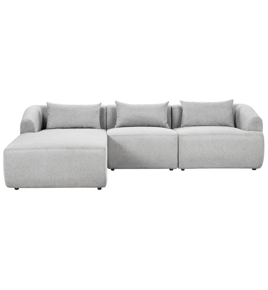 Canapé d'angle 3 places SVANSELE Tissu Gris clair Côté droit