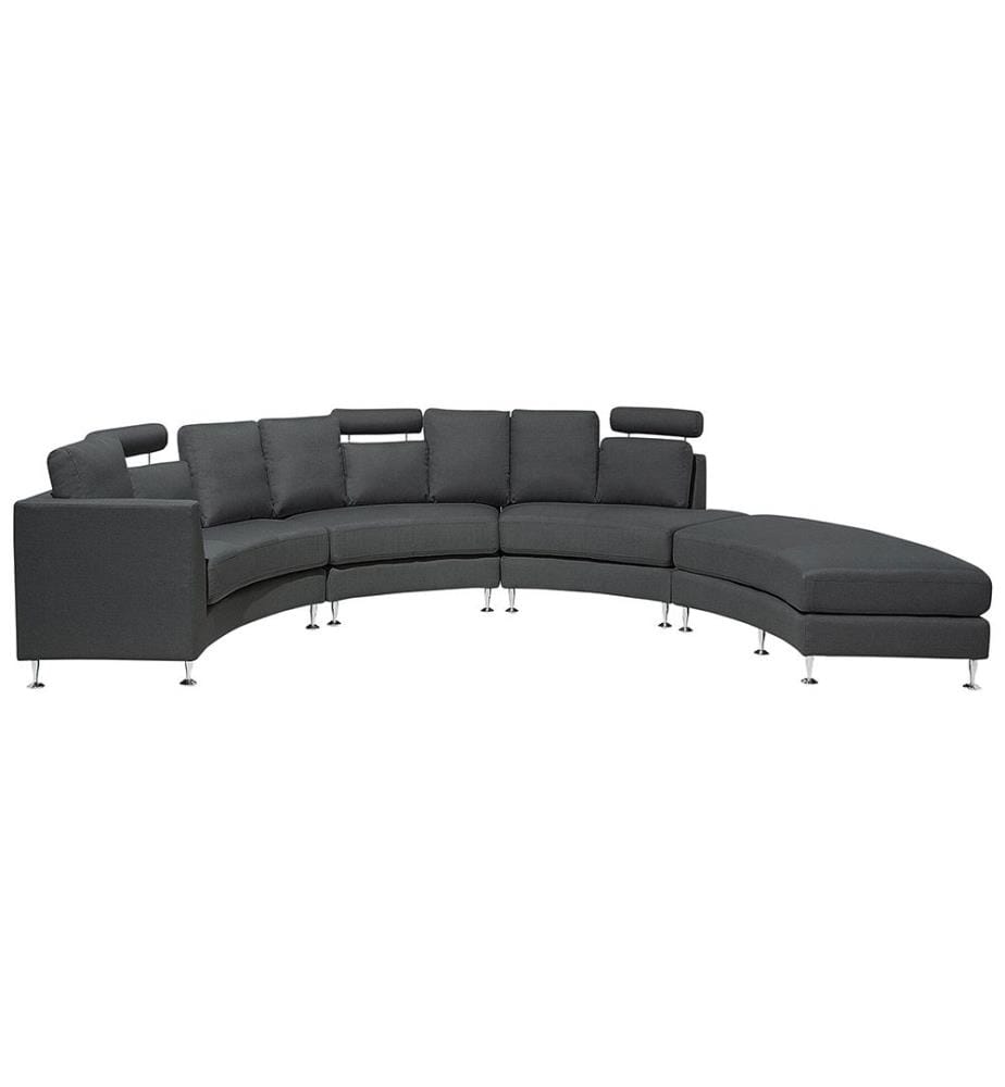 Canapé arrondi 7 places ROTUNDE Tissu Gris foncé