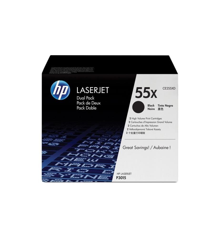 HP - Toner Nr. 55X (CE255XD) Black (paquet de 2)