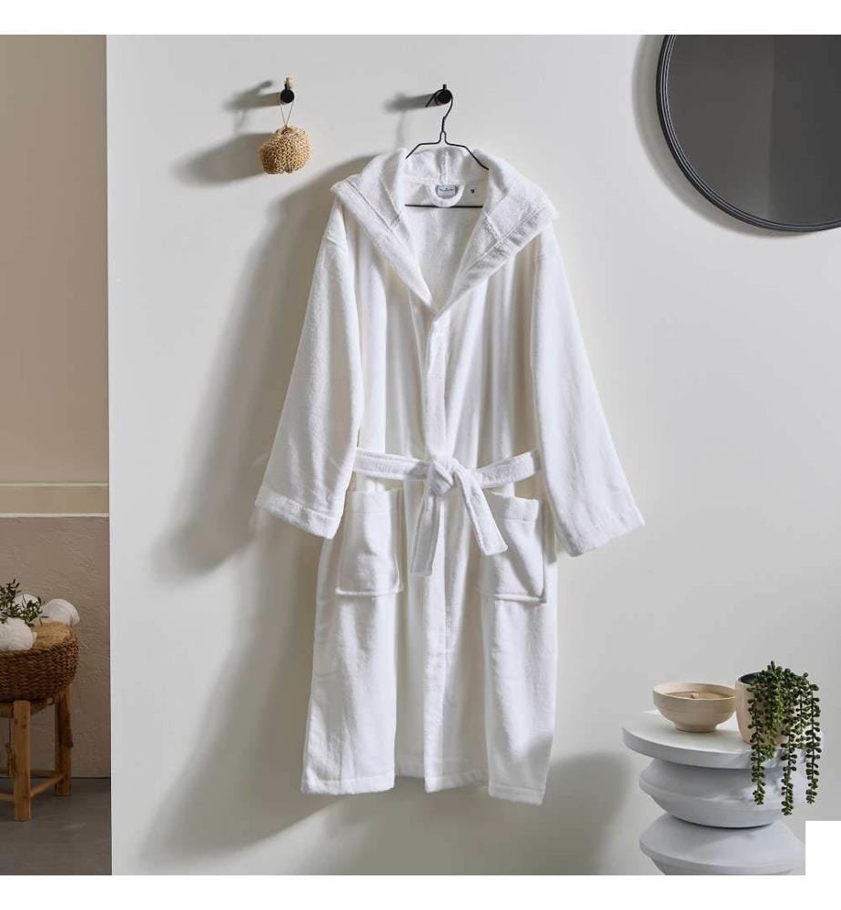 Peignoir à Capuche 100% coton & velour 430g/m2