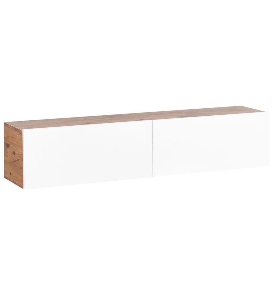 Meuble TV mural GLADSTONE Marron/blanc