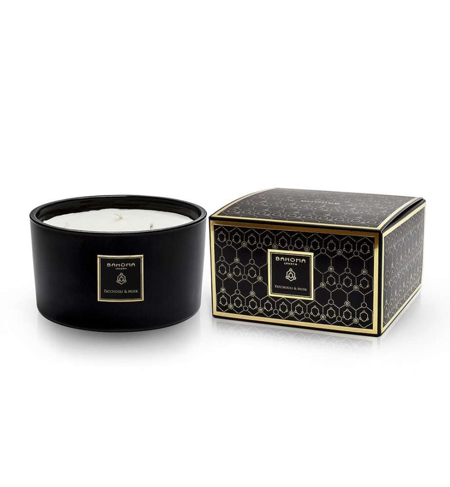 400g - Bougie Parfumée Patchouli & Musk, Obsidian