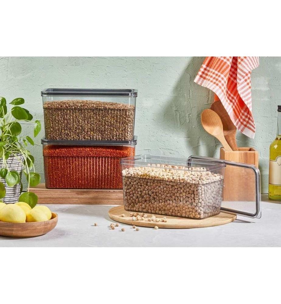 Set de boîtes de rangement, 6 pièces, transparent, 100 % PLASTIQUE