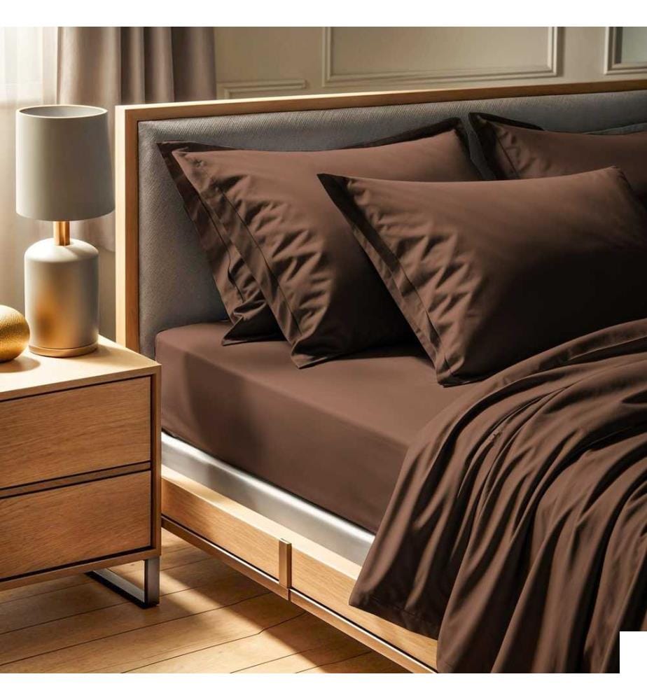 Drap-housse Ranforce King 160 x 200 cm - Dark Brown