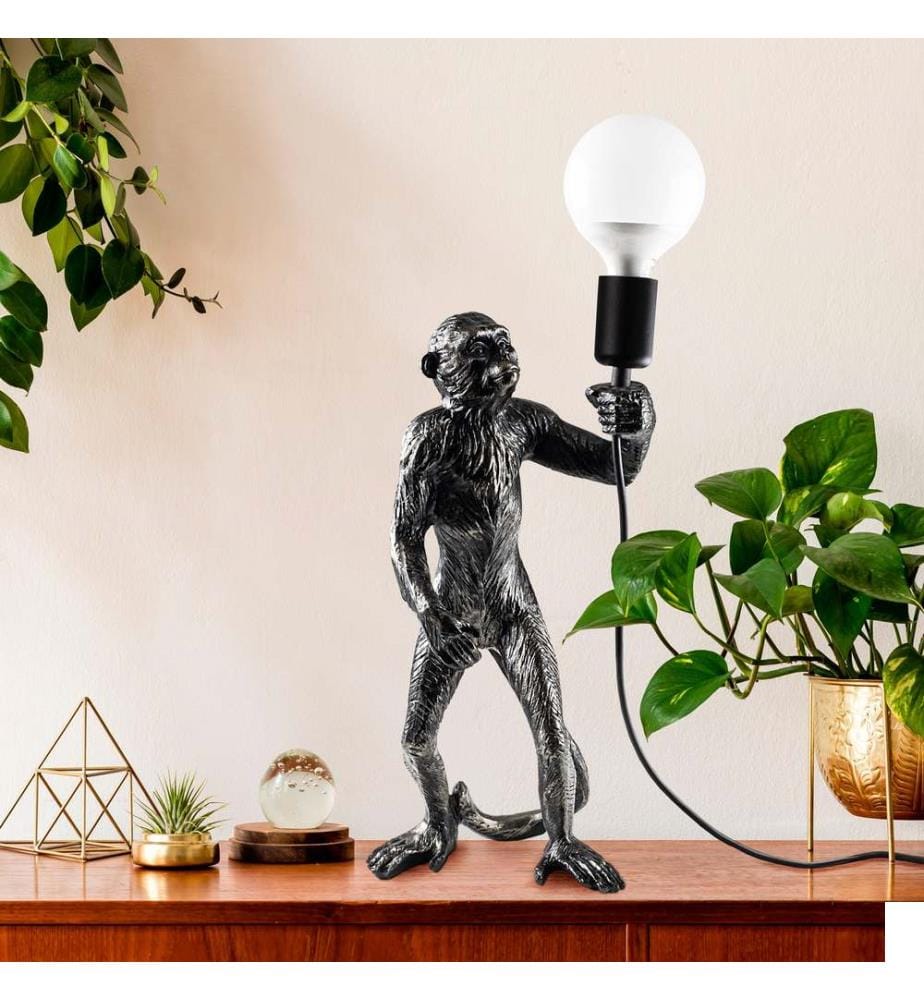 Lampe à poser, noire, 100% polyester
