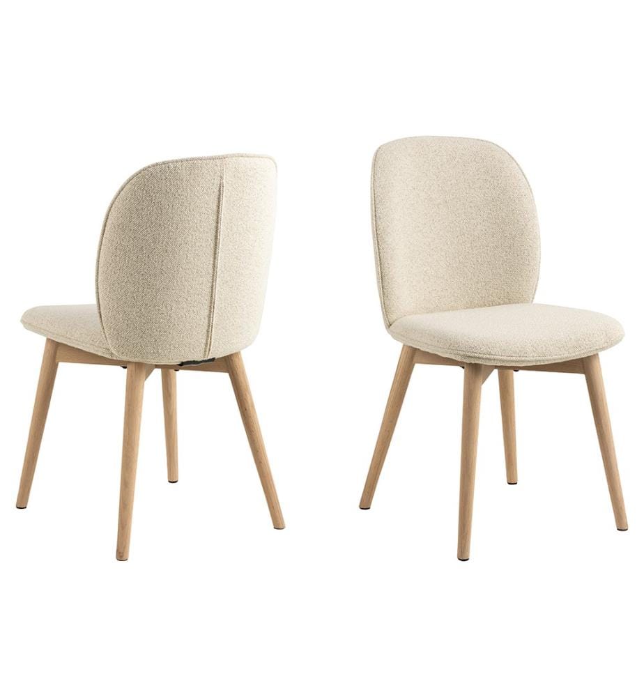 Lot de 2 Chaises de Salle à Manger Cindy - Gris