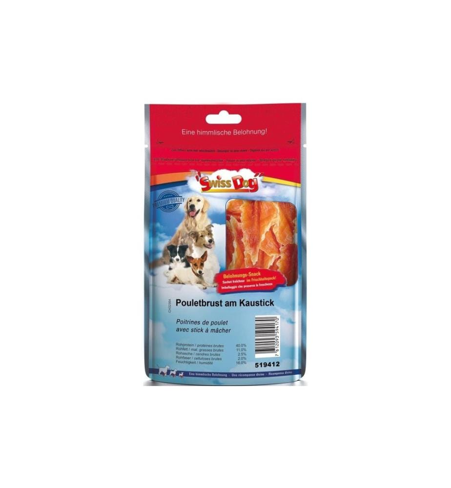 SWISSDOG - Produit à mâcher Poitrine de poulet au bâtonnet à mâcher, 300 g
