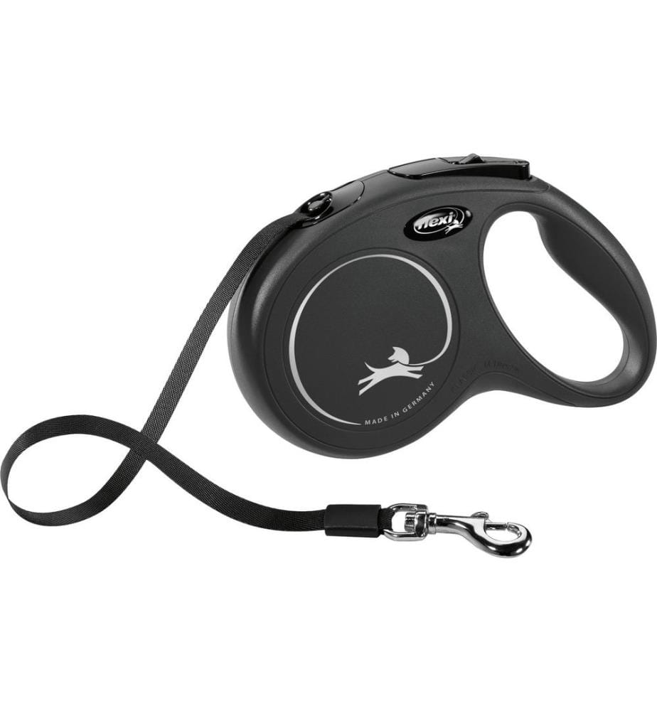 FLEXI - Laisse de chien New Classic Noir M, 5 m