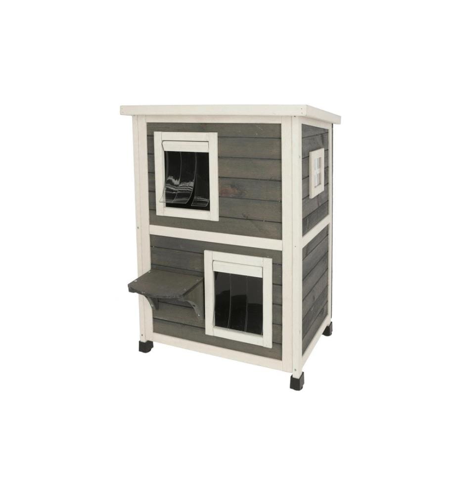 KERBL - Maisonnette pour chat Family 57 cm x 55 cm x 80 cm