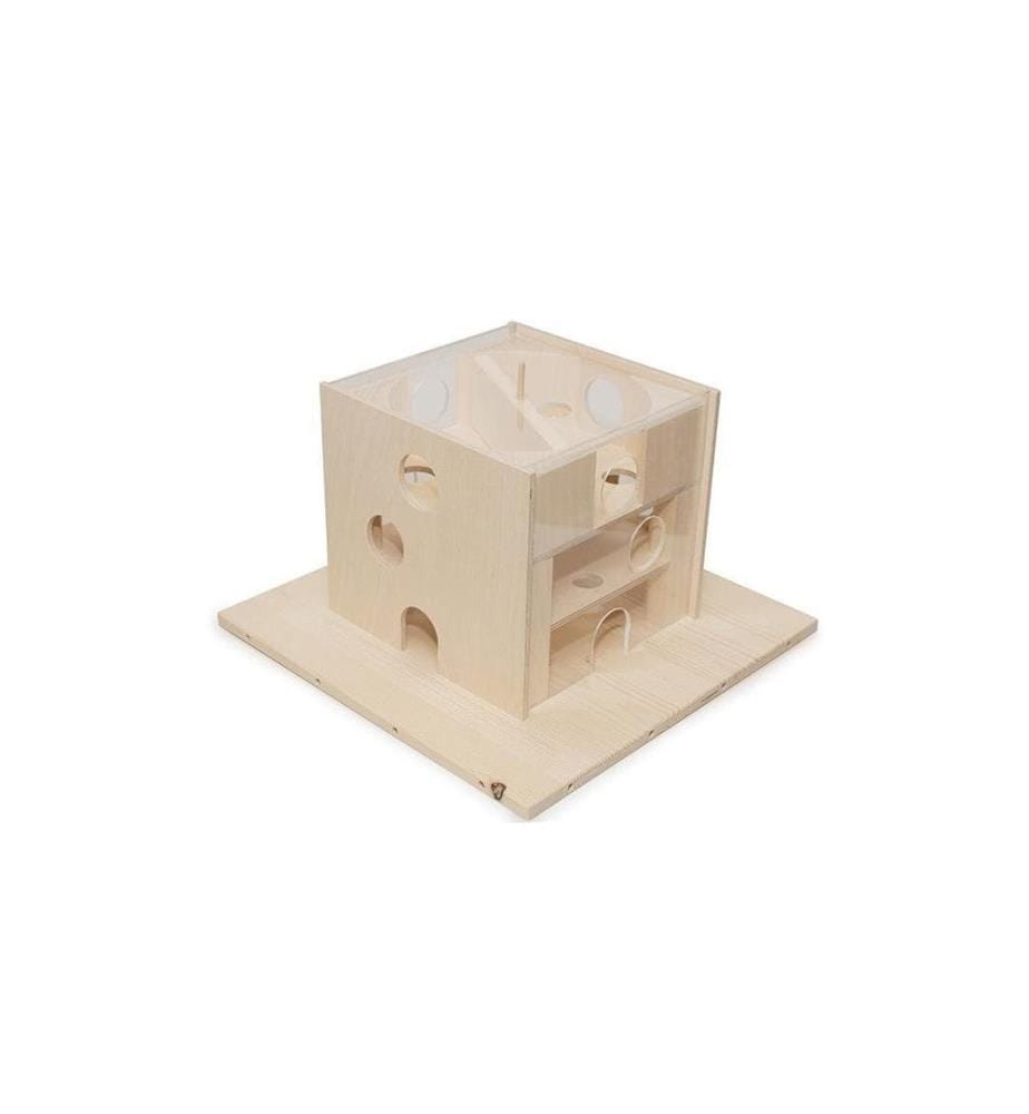HUNDESPIELE.CH - Jeux de stratégie pour chat Chat fouillant la maison en bois