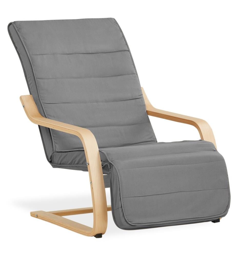 Fauteuil relax avec repose-pieds Gris
