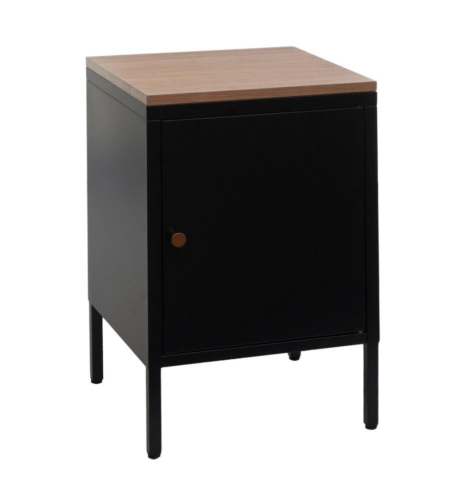 Table de nuit Industrial acier JAM-L84 63x40x40 cm noir
