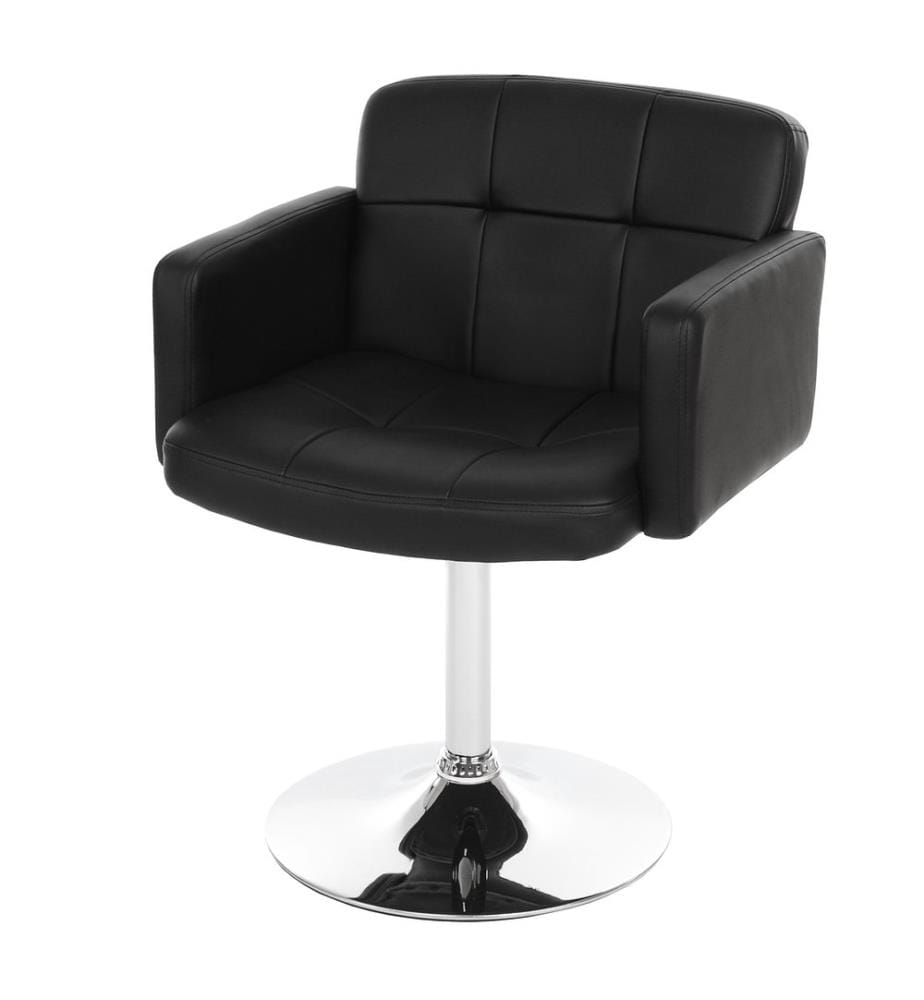 Chaise de salle à manger Orlando similicuir chrome noir