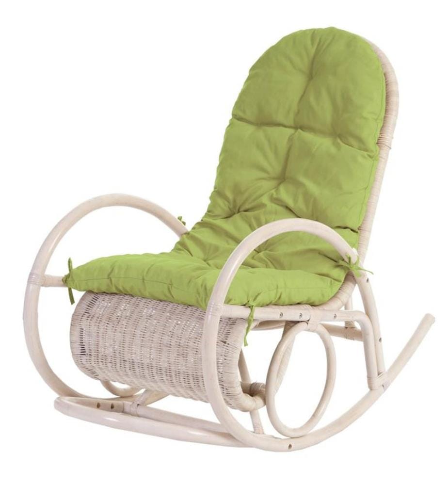 Rotin - Fauteuil à bascule Esmeraldas- revêtement vert