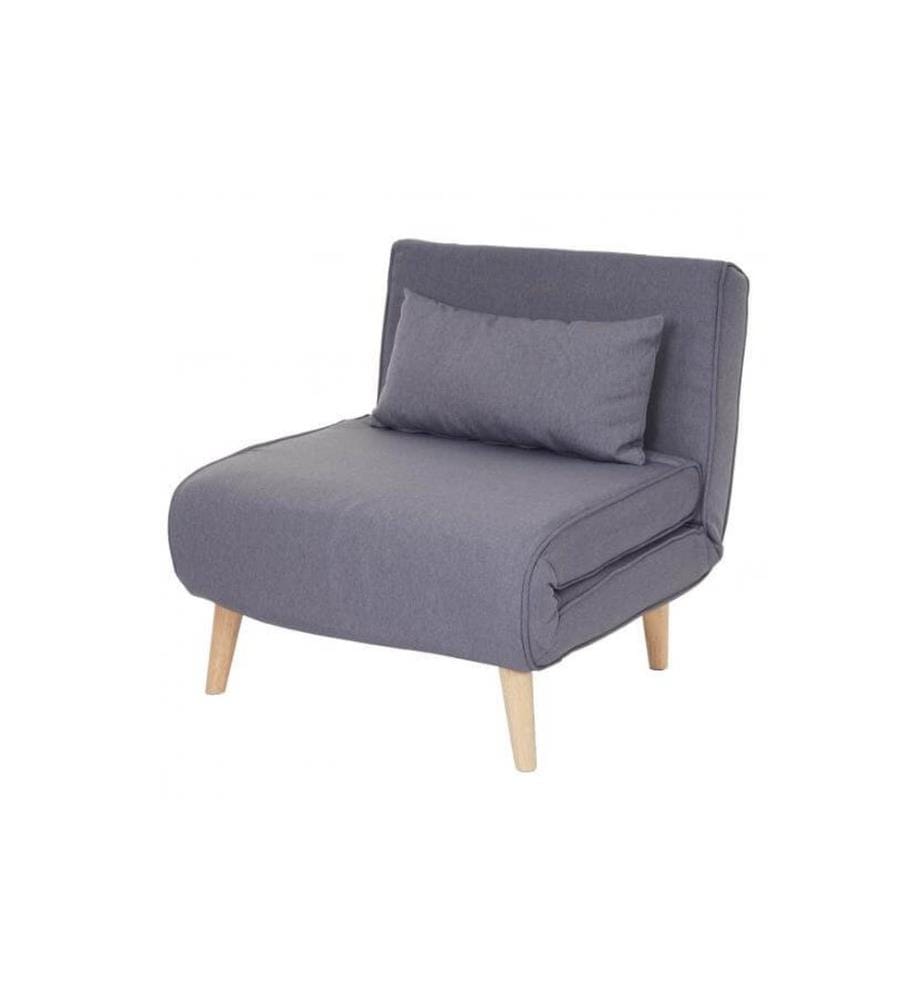 Fauteuil Canapé-lit Textile Gris clair
