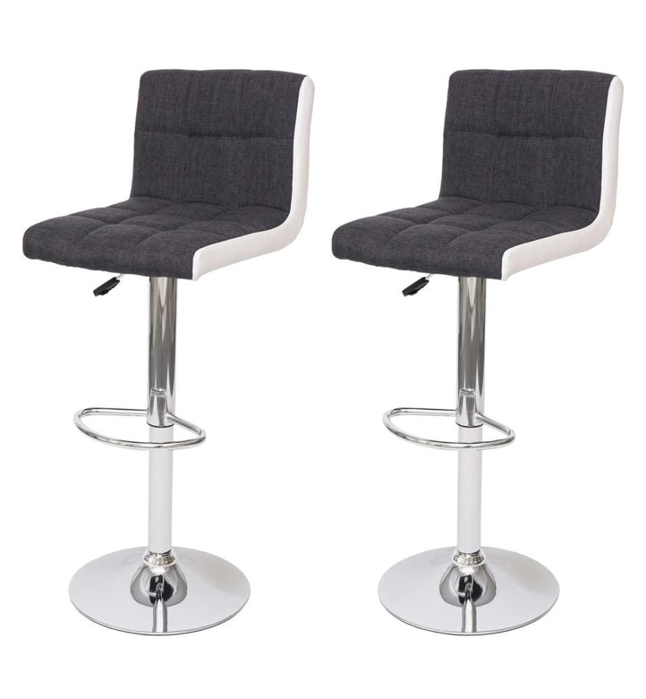 Lot de 2 tabourets de bar JAM-G87 réglables en hauteur gris foncé